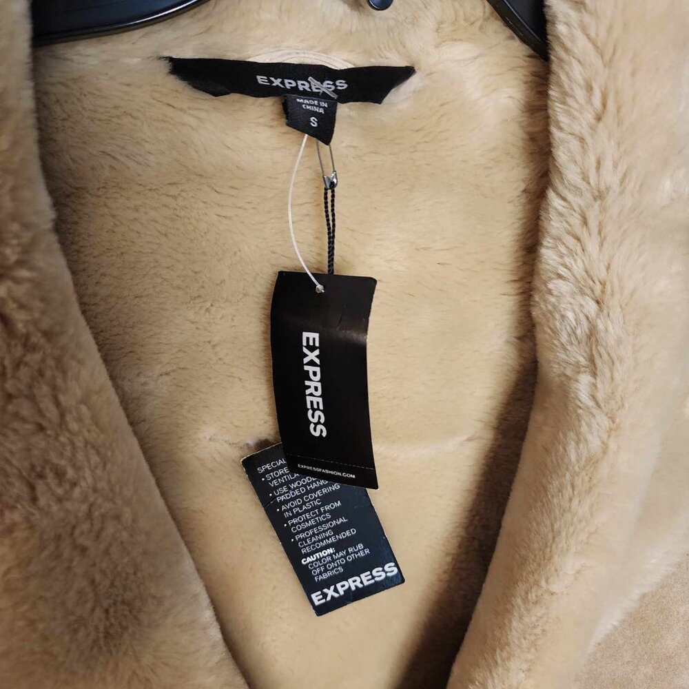Express Tan Suede Coat - S - Picture 7 of 8